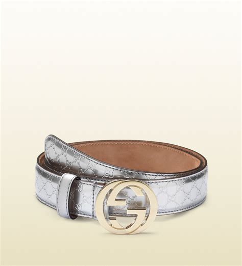 women's gucci belt silver buckle